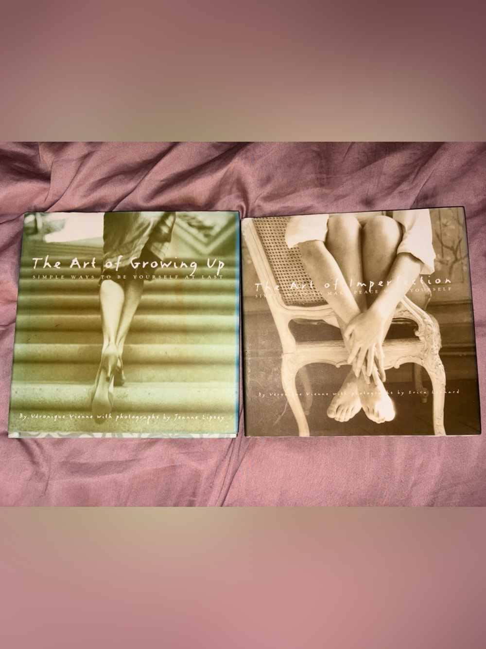 The Art of Growing Up & The Art of Imperfection Decorative Book Set - Pink/Cream